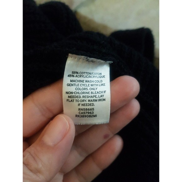 Melrose Market Womens Size Small Open Cardigan Sweater Black Bell Sleeve Knit - Picture 12 of 12